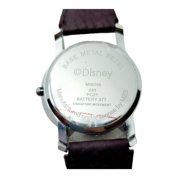 Vintage Disney's Minnie Mouse Leather Band Watch New Battery - Picture 7 of 7
